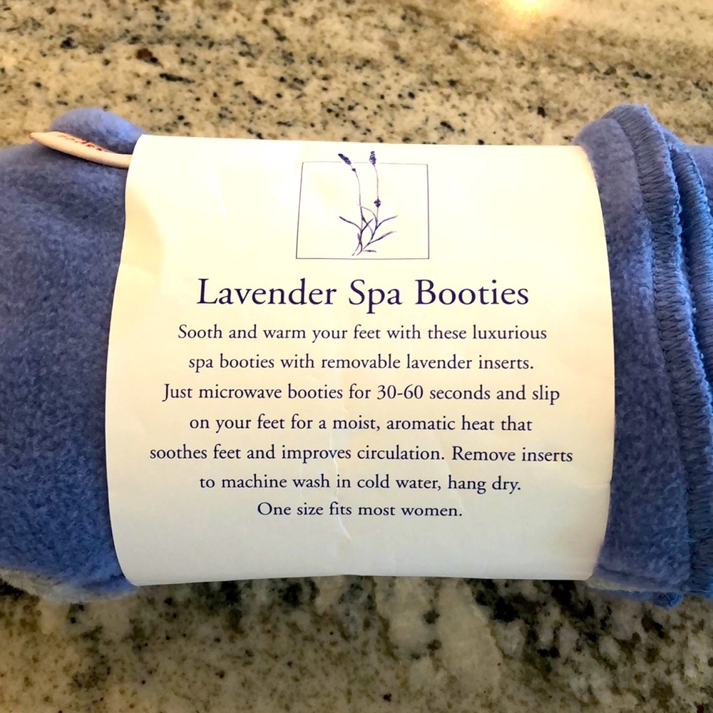 NEW Lavender scented spa booties from Red envelope